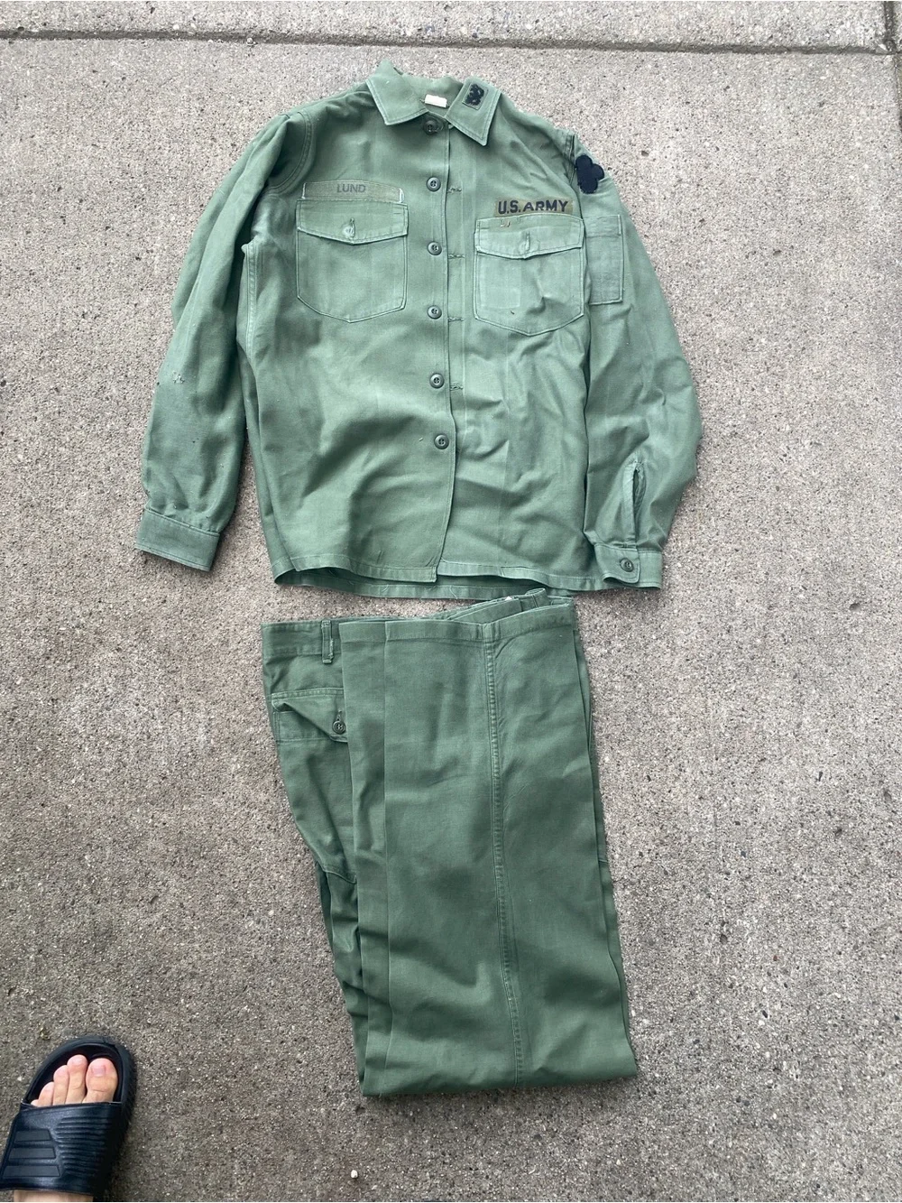 U.S. Army OG-107 Olive Green Utility Shirt with Matching Pants